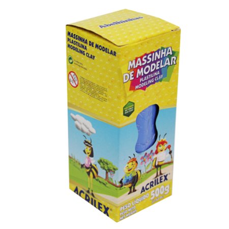 Massa de Modelar Plastilina Acrilex 500g - Azul Turquesa (501)
