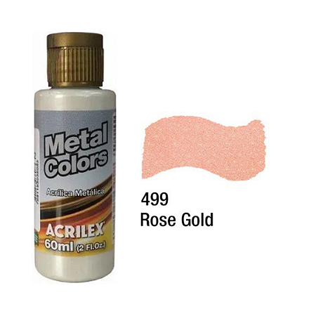 Tinta Acrílica Metal Colors Acrilex 60ml - Rose Gold (499)