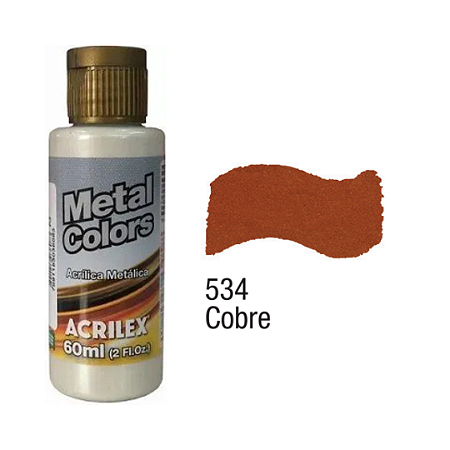 Tinta Acrílica Metal Colors Acrilex 60ml - Cobre (534)