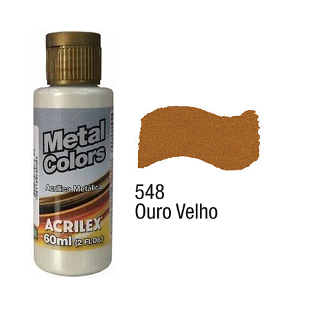 Tinta Acrílica Metal Colors Acrilex 60ml - Ouro Velho (548)