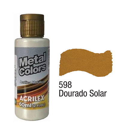 Tinta Acrílica Metal Colors Acrilex 60ml - Dourado Solar (598)