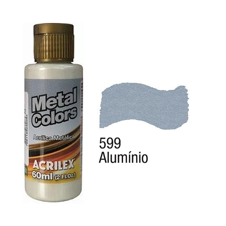 Tinta Acrílica Metal Colors Acrilex 60ml - Aluminio (599)