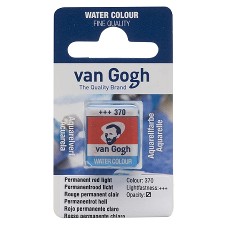 Aquarela em Pastilha Van Gogh - Permanent Red Light (370)