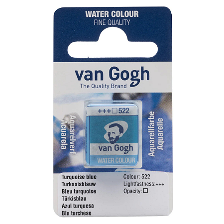 Aquarela em Pastilha Van Gogh - Turquoise Blue (522)