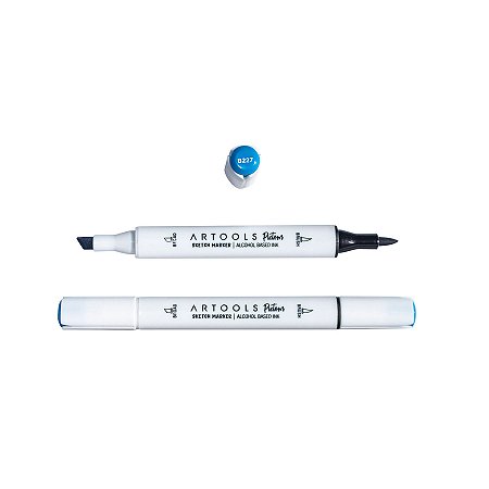 Caneta Marcador à Base de Álcool Sketch Ponta Dupla Pictom Artools - B227 (Azul)