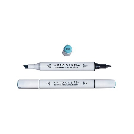 Caneta Marcador à Base de Álcool Sketch Ponta Dupla Pictom Artools - B323 (Azul)