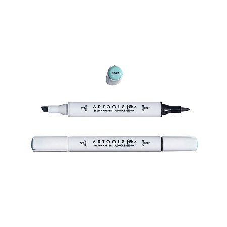 Caneta Marcador à Base de Álcool Sketch Ponta Dupla Pictom Artools - B522 (Azul)