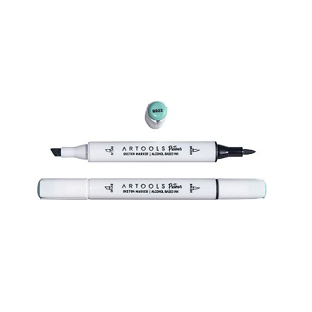 Caneta Marcador à Base de Álcool Sketch Ponta Dupla Pictom Artools - B922 (Azul)