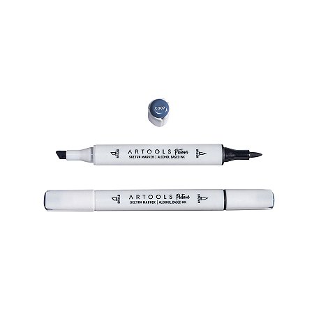 Caneta Marcador à Base de Álcool Sketch Ponta Dupla Pictom Artools - CG07 (Cool Grey)