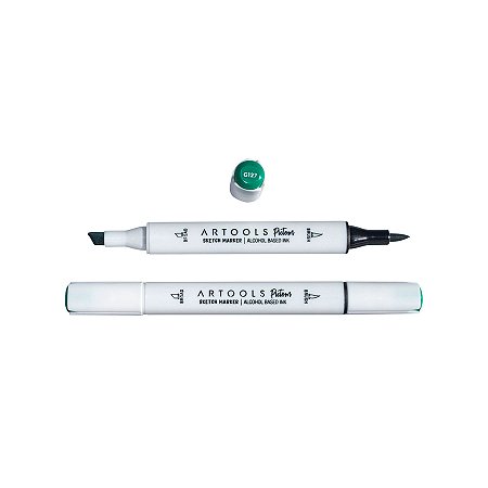 Caneta Marcador à Base de Álcool Sketch Ponta Dupla Pictom Artools - G127 (Verde)