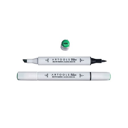 Caneta Marcador à Base de Álcool Sketch Ponta Dupla Pictom Artools - G326 (Verde)