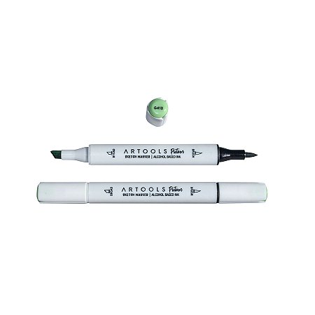 Caneta Marcador à Base de Álcool Sketch Ponta Dupla Pictom Artools - G413 (Verde)