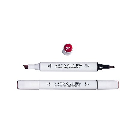 Caneta Marcador à Base de Álcool Sketch Ponta Dupla Pictom Artools - R338 (Vermelho)