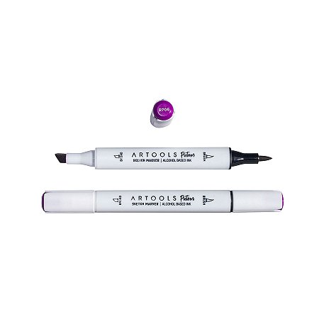 Caneta Marcador à Base de Álcool Sketch Ponta Dupla Pictom Artools - R706 (Roxo)