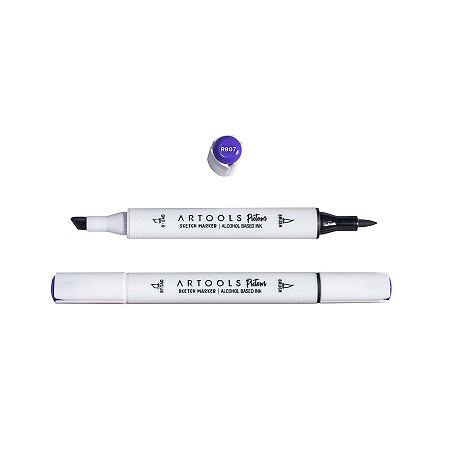 Caneta Marcador à Base de Álcool Sketch Ponta Dupla Pictom Artools - R807 (Roxo)