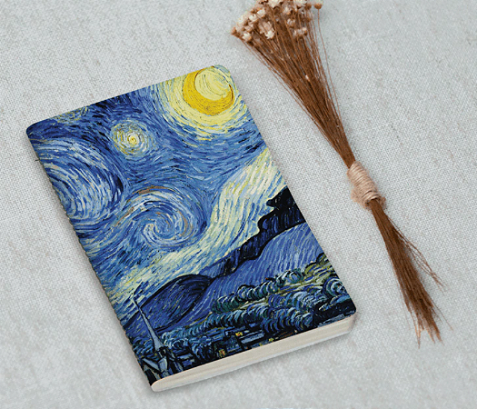 Journal Sem Pauta 9x13,5cm 64 Páginas Folk Books - Noite Estrelada