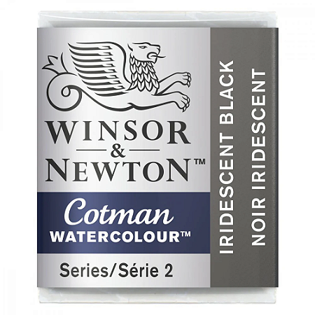 Tinta Aquarela em Pastilha Cotman Winsor & Newton - Iridescent Black (473)