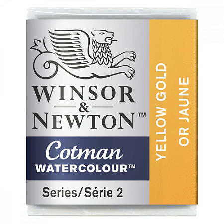 Tinta Aquarela em Pastilha Cotman Winsor & Newton - Yellow Gold (088)