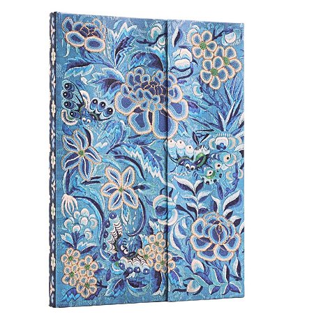 Caderno de Capa Dura Pautado Midi Paperblanks - Blue Willow