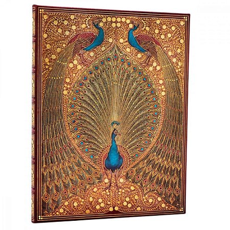Caderno de Capa Dura Pautado Ultra Paperblanks - Hafiz's Peacocks