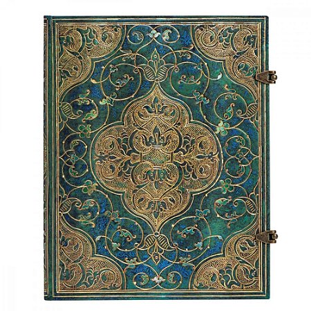 Caderno de Capa Dura Pautado Ultra Paperblanks - Turquoise Chronicles