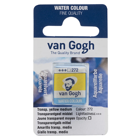 Aquarela em Pastilha Van Gogh - Transparent Yellow Medium (272)