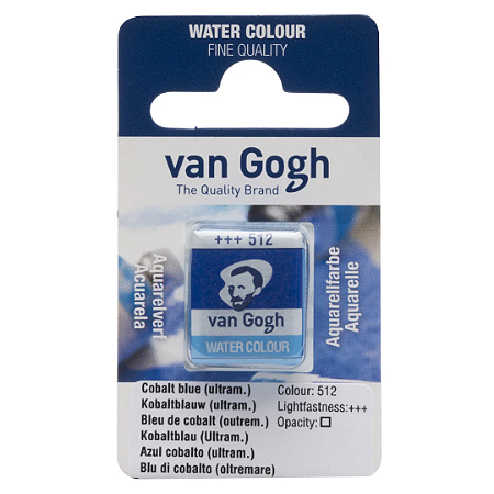 Aquarela em Pastilha Van Gogh - Cobalt Blue (Ultramarine) (512)