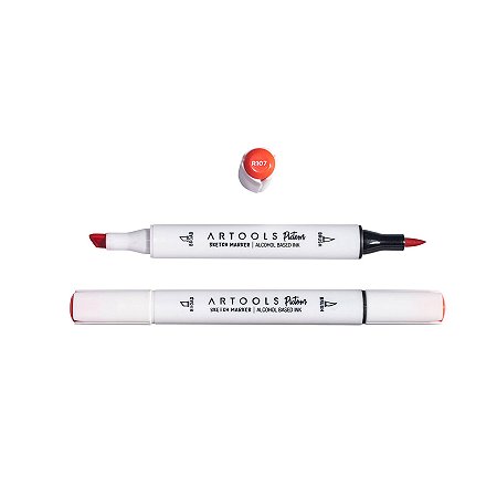 Caneta Marcador à Base de Álcool Sketch Ponta Dupla Pictom Artools - R107 (Vermelho)