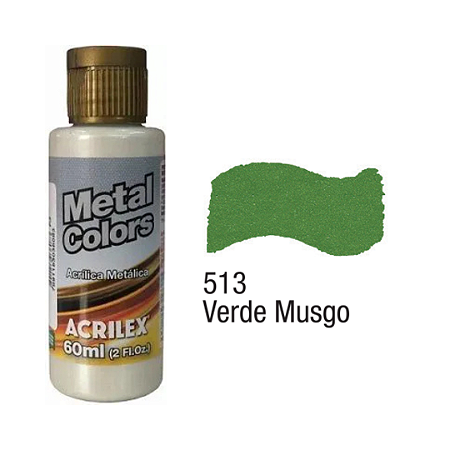 Tinta Acrílica Metal Colors Acrilex 60ml - Verde Musgo (513)