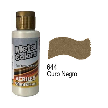 Tinta Acrílica Metal Colors Acrilex 60ml - Ouro Negro (644)