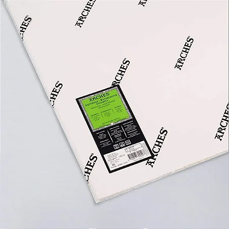 Pacote de 10 Folhas Papel Arches 300g Textura Fina (Cold Press) 56x76cm