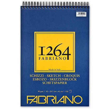 *PEDIDO*PONTA ESTOQUE* Bloco de Papel Fabriano 1264 Sketch 90g A3 120 Folhas
