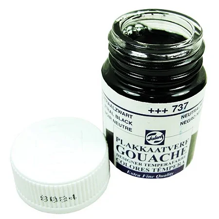 Tinta Guache Talens Extra Fine 16ml - 737 Neutral Black