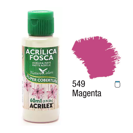 Tinta Acrílica Fosca Acrilex 60mL - Magenta (549)