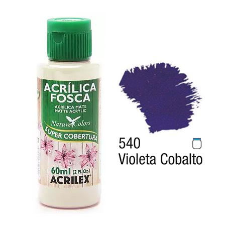 Tinta Acrílica Fosca Acrilex 60mL - Violeta Cobalto (540)