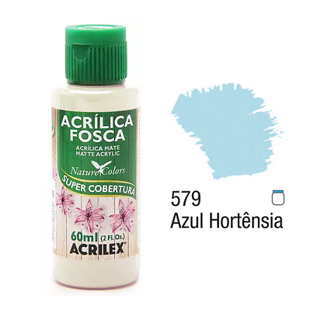 Tinta Acrílica Fosca Acrilex 60mL - Azul Hortensia (579)