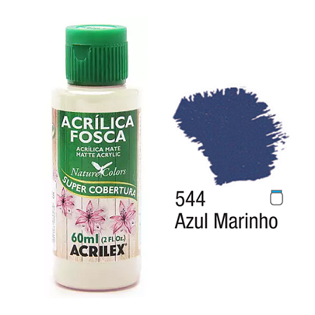 Tinta Acrílica Fosca Acrilex 60mL - Azul Marinho (544)