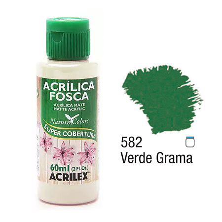 Tinta Acrílica Fosca Acrilex 60mL - Verde Grama (582)