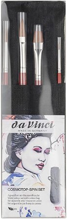 daVINCI Kis com 4 Pinceis COSMOTOP-SPIN +ESTOJO DE TECIDO