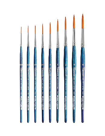 TINTORETTO | SÉRIE 838/3/0 - PINCEL REDONDO EXTRA LONGO (ÂMBAR SINTÉTICA) | TAMANHO 3/0 (838/3/0)