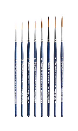 TINTORETTO | SÉRIE 453/3/0 - PINCEL REDONDO EXTRA LONGO (BRONZE SINTÉTICA) | TAMANHO 3/0 (453/3/0)