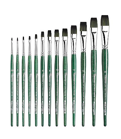 TINTORETTO | SÉRIE 275/18 - PINCEL CHATO (ESMERALDA SINTÉTICA) | TAMANHO 18 (275/18)