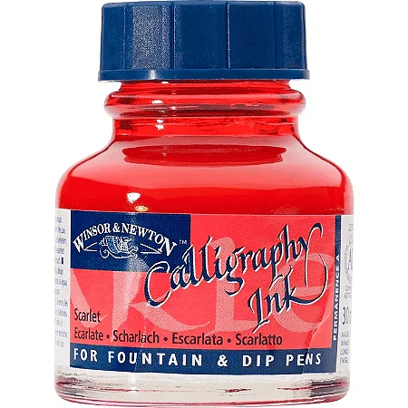 Tinta para Caligrafia Winsor & Newton 30mL - Scarlet