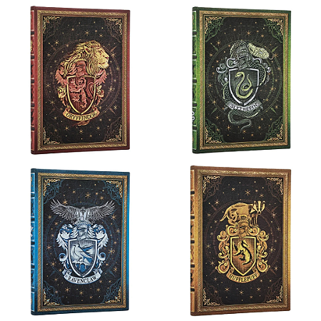 Caderno Midi Capa Dura Pautado Paperblanks Harry Potter - 4 Casas (Lufa-Lufa, Corvinal, Sonserina e Grifinória)