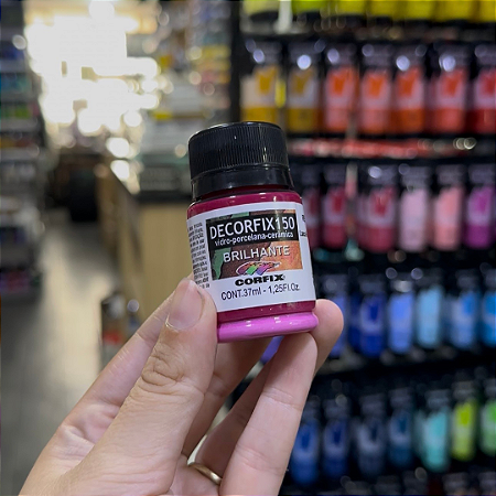 Tinta Decorfix 150º Brilhante Corfix - 355 Laca Rosa (37 ml)