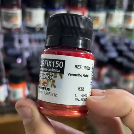 Tinta Decorfix 150º Metálica Corfix - 638 Vermelho Natal (37 ml)