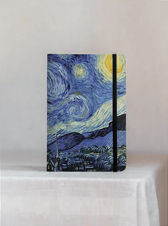Caderneta Handbook Sem Pauta Folk Books - Noite Estrelada 14x21
