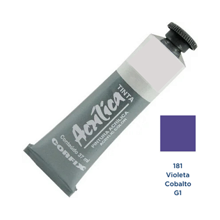 Tinta Acrilica Corfix 37mL G1 - Violeta Cobalto (181)