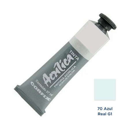 Tinta Acrilica Corfix 37mL G1 - Azul Real (70)