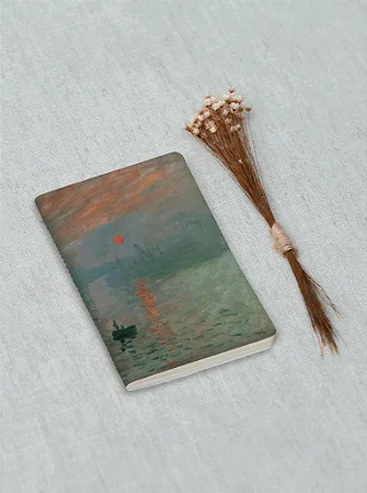 Mini Sketch Journal Sem Pauta 9x13 Folk Books - Monet - Tipo Moleskine